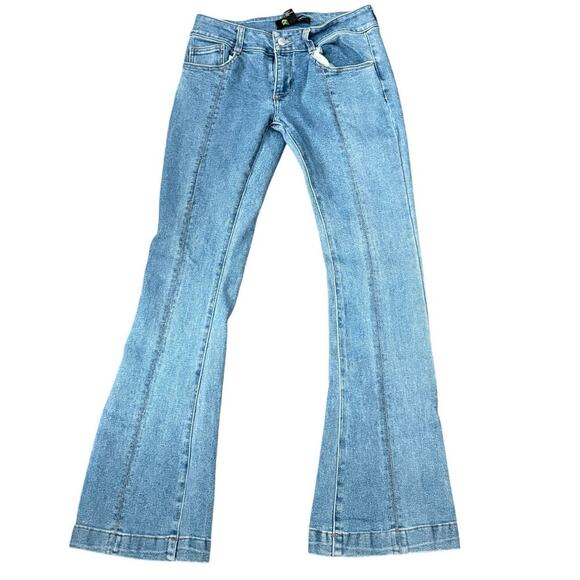Rare Forever 21 Frankie & the Studs Star Flare Jeans L Coastal Cowgirl Cowboys - Picture 3 of 9
